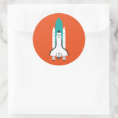 Sticker Rond vaisseau spatial (Sac)