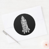 Sticker Rond vaisseau spatial (Enveloppe)