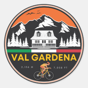 Sticker Rond val gardena circuit vélo italien