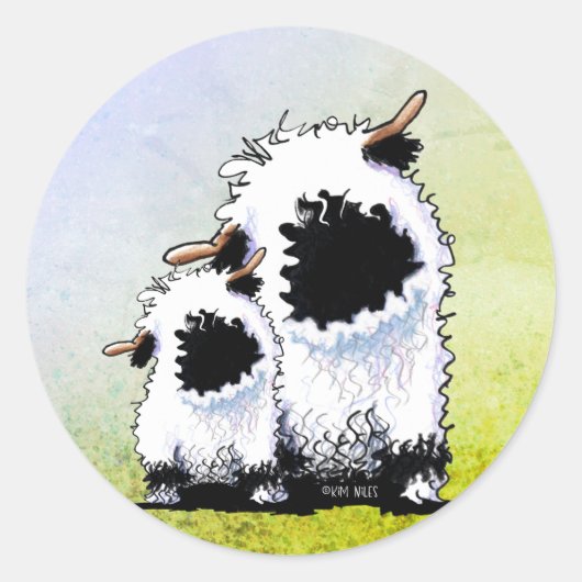 Sticker Rond Valais Blacknose Sheep (Devant)