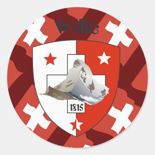 Sticker Rond Valais Suisse Svizzera (Devant)