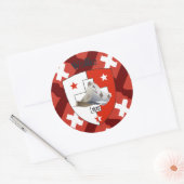 Sticker Rond Valais Suisse Svizzera (Enveloppe)