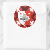 Sticker Rond Valais Suisse Svizzera (Sac)
