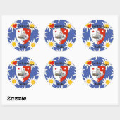 Sticker Rond Valais Suisse Svizzera (Feuille)