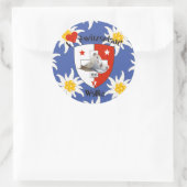 Sticker Rond Valais Suisse Svizzera (Sac)