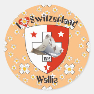 Sticker Rond Valais Suisse Svizzera