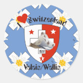 Sticker Rond Valais Suisse Svizzera (Devant)