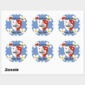 Sticker Rond Valais Suisse Svizzera (Feuille)