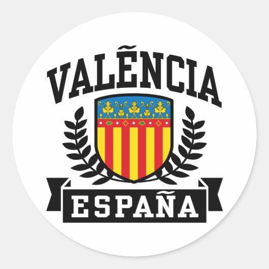 Sticker Rond Valencia Espana (Devant)