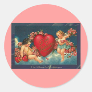 Sticker Rond Valentin Victorien à mon amour