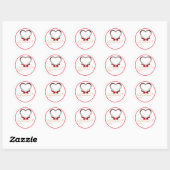 Sticker Rond Valentine (Feuille)