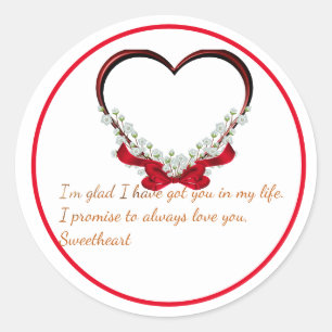 Sticker Rond Valentine