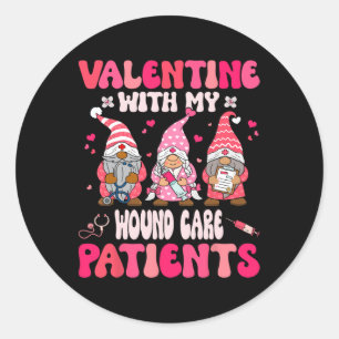 Sticker Rond Valentine avec mes soins de blessures Valentines J