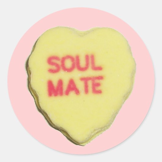 Sticker Rond Valentine Candy Heart (Devant)