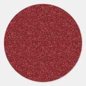 Sticker Rond Valentine Classique Tendance Paillettes Rouges (Devant)
