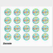 Sticker Rond Valentine Fun 3D Mix and Match (Feuille)