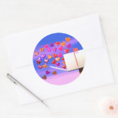 Sticker Rond Valentine Heart Mail (Enveloppe)