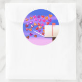 Sticker Rond Valentine Heart Mail (Sac)