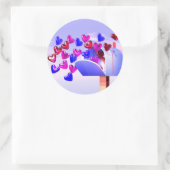 Sticker Rond Valentine Heart Mail2 (Sac)