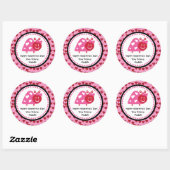 Sticker Rond Valentine Ladybug Party Favoriser (Feuille)