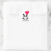 Sticker Rond Valentine Panda (Sac)
