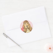 Sticker Rond Valentine Rose Bloodhound (Enveloppe)