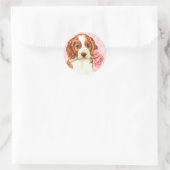 Sticker Rond Valentine Rose Welshie (Sac)