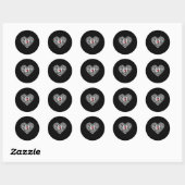 Sticker Rond Valentine’s Day Funny 67 Meme Six Seven 6 7 Valent (Feuille)