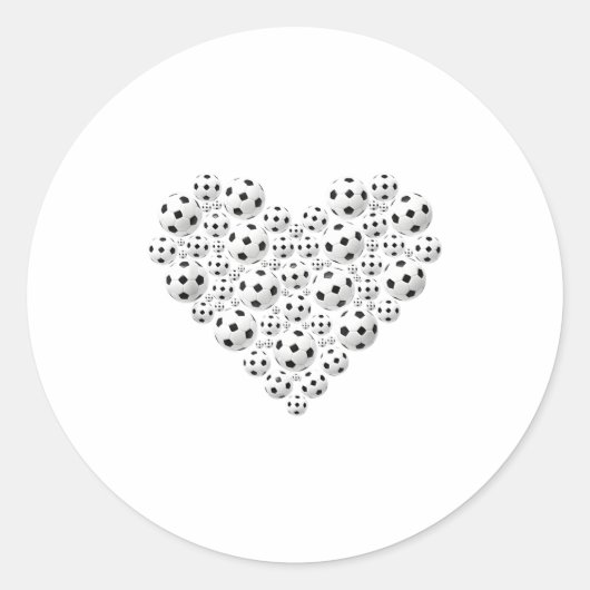 Sticker Rond Valentine Soccer Heart Drip Srt Love Valentines Da (Devant)