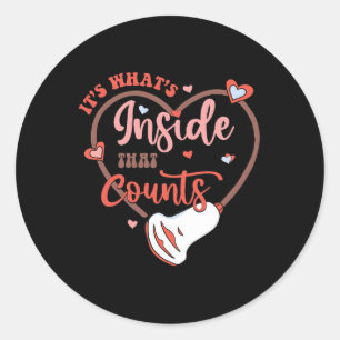 Sticker Rond Valentine Sonographie Tech C'est ce qu'il y a à l'