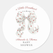 Sticker Rond Valentine Sweetheart Baby Shower (Devant)
