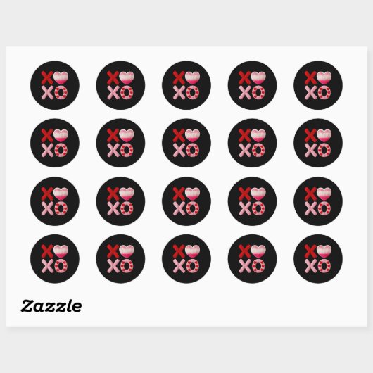 Sticker Rond Valentine Vibe Design  (Feuille)