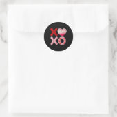 Sticker Rond Valentine Vibe Design  (Sac)
