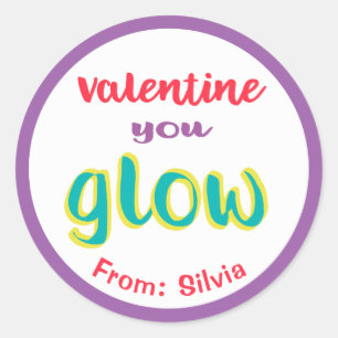 Sticker Rond Valentine Vous Poussez Éclairer Stick Drôle Enfant