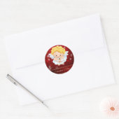 Sticker Rond Valentines Cute Cupid (Enveloppe)