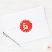 Sticker Rond Valentine's Day Bear Heart (Enveloppe)