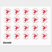 Sticker Rond Valentine's Day Cupid Heart (Feuille)