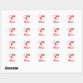 Sticker Rond Valentines Day Gift For Football Lovers  (Feuille)