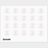 Sticker Rond Valentine's Day Heart Candy XOXO (Feuille)