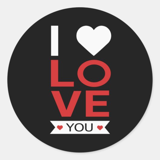 Sticker Rond Valentine's Day Heart Love Couples Funny Venin Ide (Devant)
