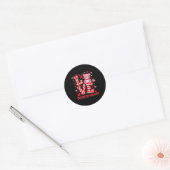 Sticker Rond Valentine's Day Love Fourth Grade Teacher  (Enveloppe)