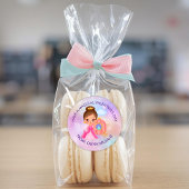 Sticker Rond Valentine's Day Modern Gift with Cute Princess