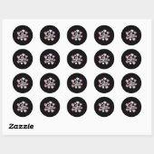 Sticker Rond Valentines Day Oncology Nurse Cancer Suprt Groovy (Feuille)