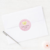 Sticker Rond Valentine's Day Pink Kraft Heart Candy Hugs (Enveloppe)