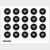 Sticker Rond Valentines Day Six Seven 67 Meme 6 7 Heart Boys Gi (Feuille)