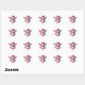 Sticker Rond Valentines Fée adorable (Feuille)