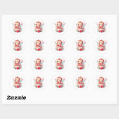 Sticker Rond Valentines Fée adorable (Feuille)
