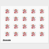 Sticker Rond Valentines Fée adorable (Feuille)
