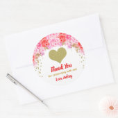 Sticker Rond Valentines jour autocollants, Coeur anniversaire (Enveloppe)