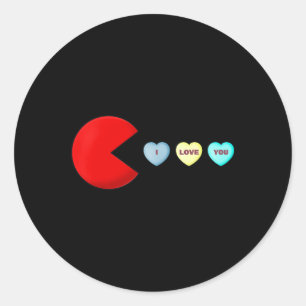 Sticker Rond Valentines Jour Coeurs Amusants Garçons Filles Enf